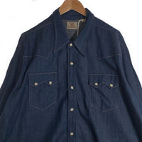 LEVI'S リーバイス デニム ウエスタン ショートホーン シャツ インディゴ 001L7-0002 Size XL 福生店