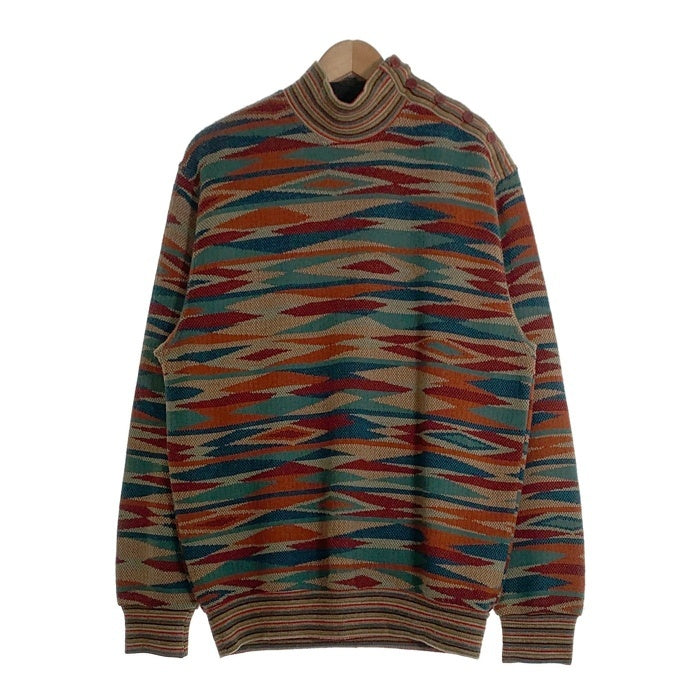 MISSONI SPORT ミッソーニ スポーツ ウール アクリル モックネック セーター マルチカラー イタリア製 Size M 福生店