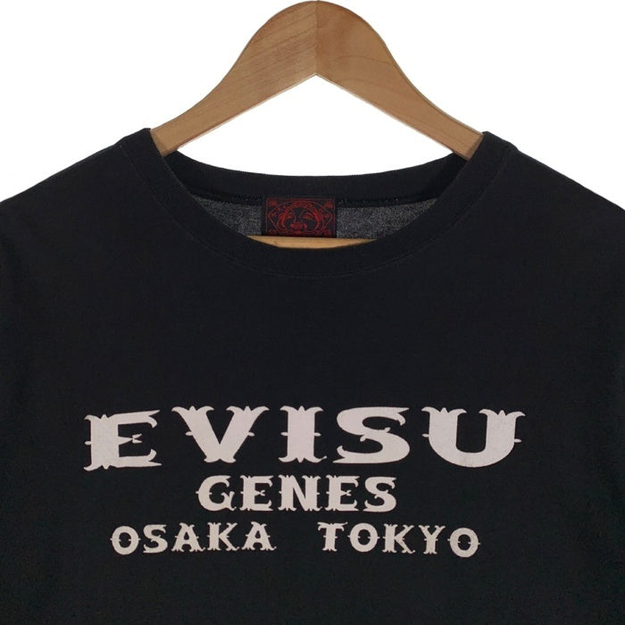 EVISU エヴィス GENES プリント Tシャツ ブラック Size 40 福生店