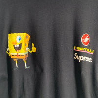 SUPREME シュプリーム 25SS SpongeBob Castelli Racing L/S Tee スポンジボブ カステリレーシング ロングスリーブTシャツ プリント ブラック Size XXL 福生店