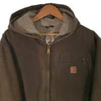 Carhartt カーハート シェルパラインドサンドストーンシェラジャケット ダック パーカー J141 WAL ウォルナット Size XL-R 福生店