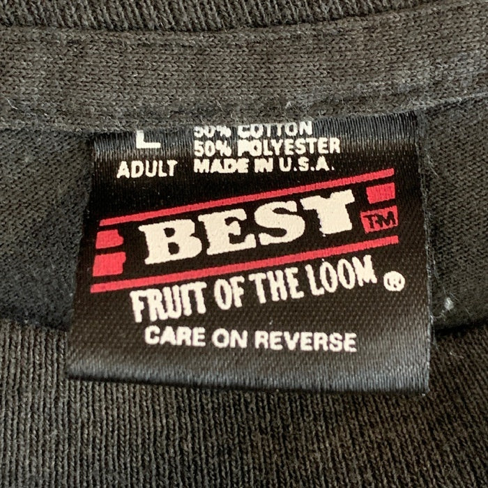 90's Family&Tree Rock'nRoll ファミリーアンドツリー ロックンロール プリントTシャツ ブラック アーティスト バンド Fruit Of The Loom Size L 福生店