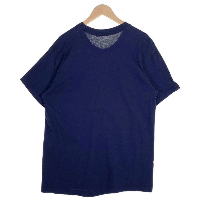 80's FRUIT OF THE LOOM フルーツオブザルーム 半袖 ポケット Tシャツ ネイビー USA製 Size XL (46-48) 福生店