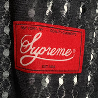 SUPREME シュプリーム 22SS Perforated Stripe Warm Up Top パーフォレーテッド ストライプ ウォームアップ トップ 半袖 ゲームシャツ ブラック Size M 福生店