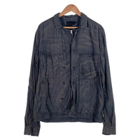 DIESEL BLACK GOLD ディーゼルブラックゴールド リヨセル USED加工 長袖シャツ ボタン ファスナー ブラック Size 50 福生店