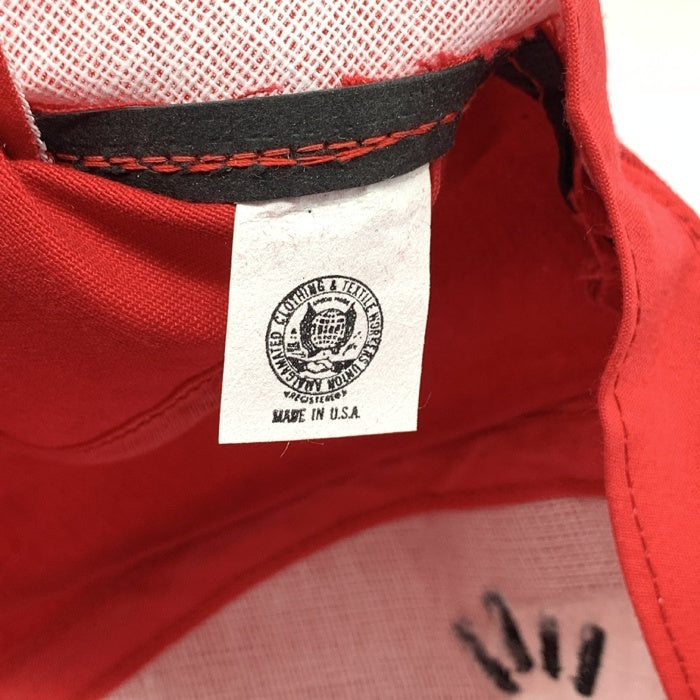 90's Keith Haring キースヘリング 5パネルキャップ レッド 刺繡 USA製 スナップバック 福生店