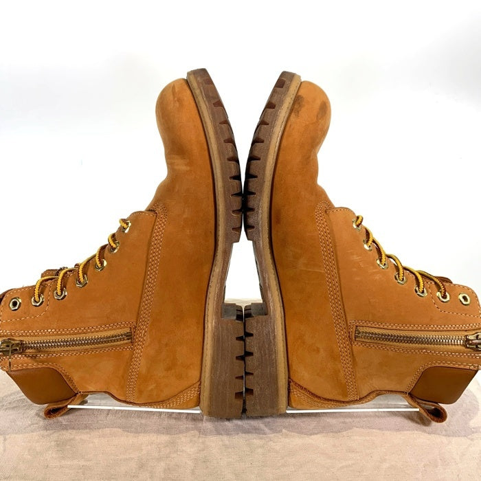 Timberland ティンバーランド STUSSY ステューシー サイドジップ イエローブーツ ライトブラウン 6129A Size US10.5 (28.5cm) 福生店
