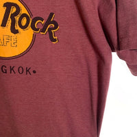 90-00's Hard Rock Cafe ハードロックカフェ BANKOK プリントTシャツ バーガンディー Size L 相当 福生店