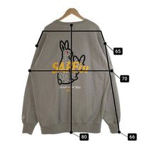 SAPEur サプール FR2 エフアールツー 20AW Cement Rabbit Sweat セメントラビット プリント クルーネックスウェットトレーナー グレー Size XXL 福生店