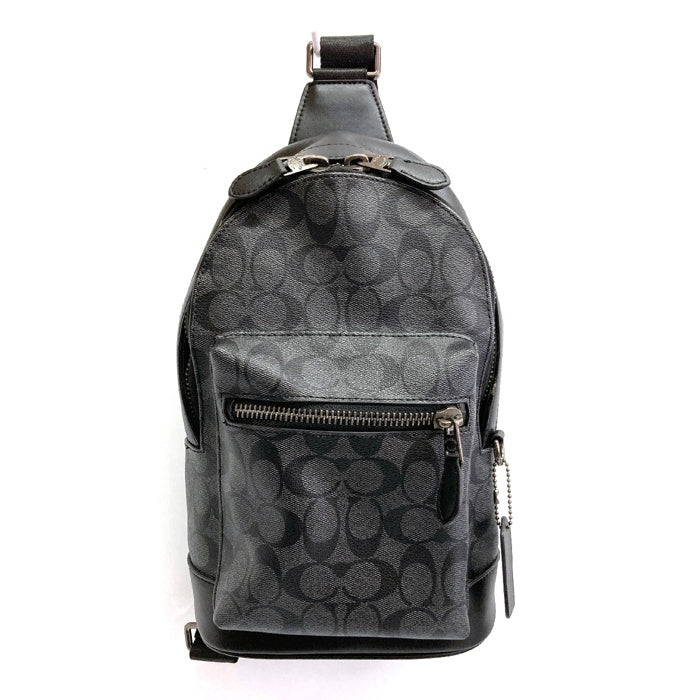 COACH コーチ 2853 モノグラム ワンショルダー ボディバッグ ブラック 瑞穂店