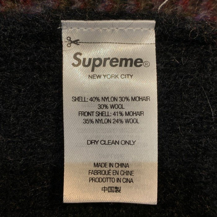 SUPREME シュプリーム 22SS Brushed Grid Cardigan ブラッシュドグリッド モヘアカーディガン ブラック マルチ Size XL 福生店