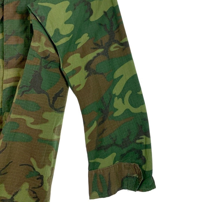 60’s U.S.ARMY 米軍 ジャングルファティーグ ミリタリージャケット カモフラージュ リップストップ 69年会計 8415-945-7656 Size M-R 福生店