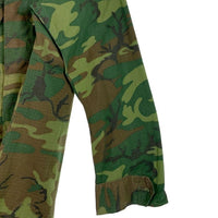 60’s U.S.ARMY 米軍 ジャングルファティーグ ミリタリージャケット カモフラージュ リップストップ 69年会計 8415-945-7656 Size M-R 福生店