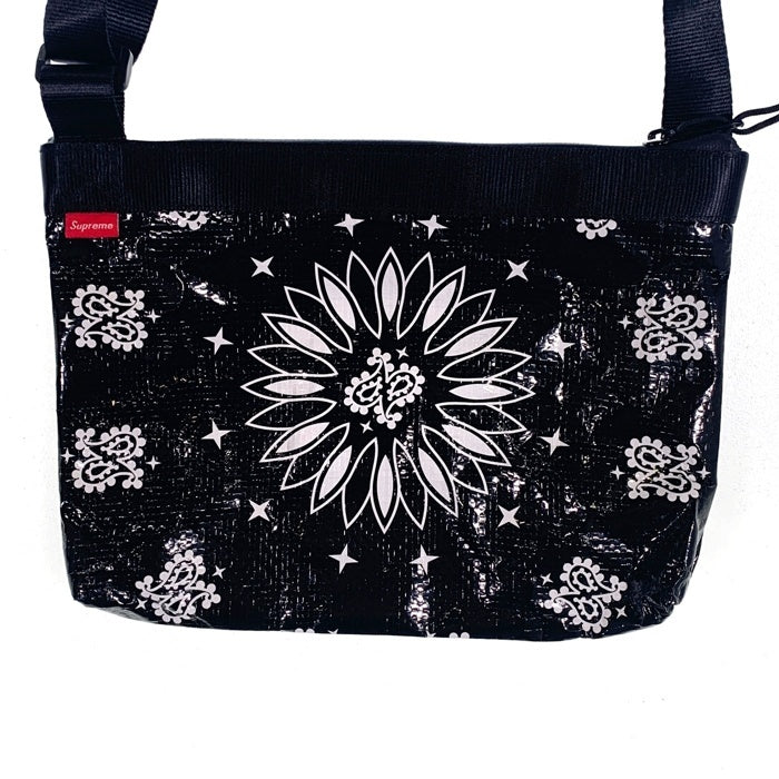 SUPREME シュプリーム 21SS Bandana Tarp Side Bag バンダナ サイド タープ バッグ ショルダーバッグ ブラック 福生店