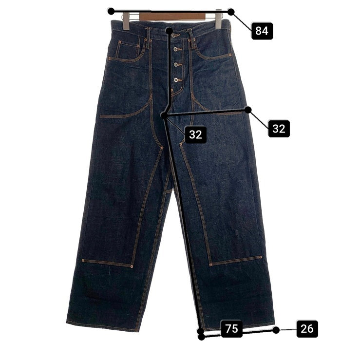 SUGARHILL シュガーヒル CLASSIC DOUBLE KNEE DENIM PANTS 馬革 ホースレザー クラシック ダブルニー デニムパンツ インディゴ CLASS003 Size 32 福生店