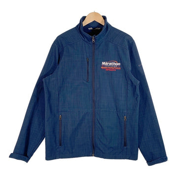 Eddie Bauer エディーバウアー ソフトシェルジャケット ブルー 内フリース 企業刺繡 EB532 Size L 福生店