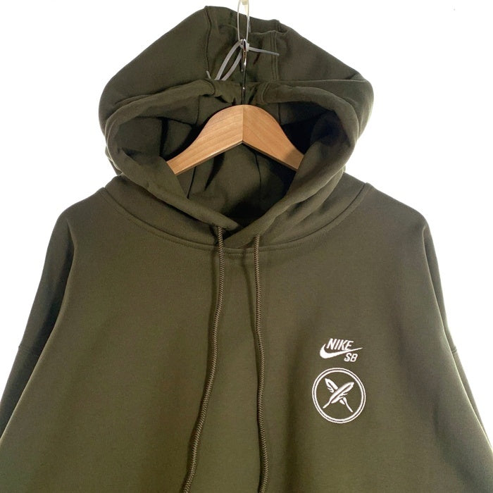 NIKE SB ナイキエスビー Yuto Horigome Skatebord 堀米雄斗 Fleece Pullover Parka フリース プルオーバーパーカー フーディー オリーブ FN0552-222 Size XXL 福生店
