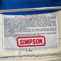 SIMPSON シンプソン USA製 防炎 レーシングジャケット ブルー sizeL 瑞穂店