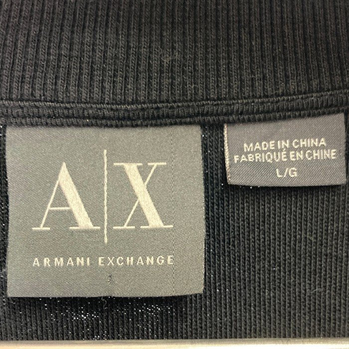 ARMANI EXCHANGE アルマーニ エクスチェンジ A/X ジップアップ スウェット ブラック sizeL 瑞穂店