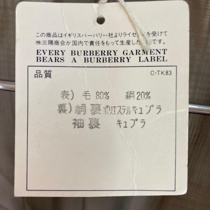 BURBERRYS バーバリーズ ウール シルク テーラードジャケット チェック グレー size165AB4 瑞穂店