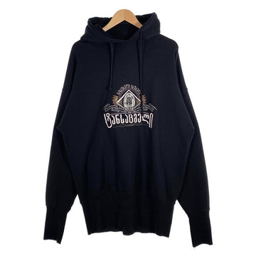 VETEMENTS ヴェトモン 21SS Antwerpen Hoodie プリント 刺繡 プルオーバースウェットパーカー ブラック UE51TR440B Size S 福生店