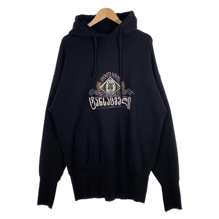 VETEMENTS ヴェトモン 21SS Antwerpen Hoodie プリント 刺繡 プルオーバースウェットパーカー ブラック UE51TR440B Size S 福生店