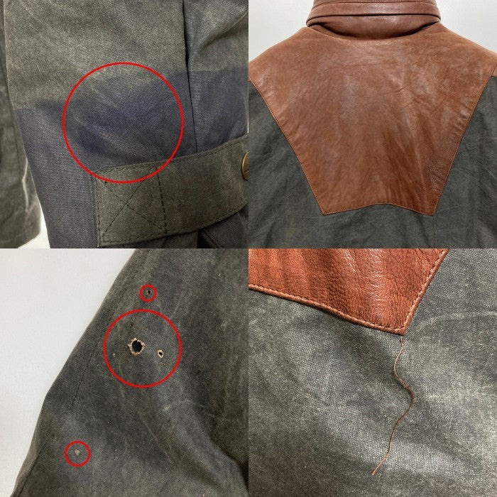 LAKELAND レイクランド レザー切替 中綿ジャケット  グレー size44 瑞穂店