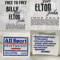 00's Billy Joel ビリージョエル Elton John エルトンジョン TOUR 2003 プリントTシャツ ホワイト All Sports Size L 福生店