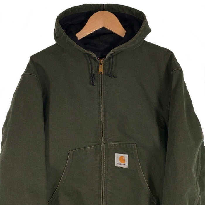 80's Carhartt カーハート ダック アクティブジャケット パーカー モスグリーン JR104 Size S 相当 福生店