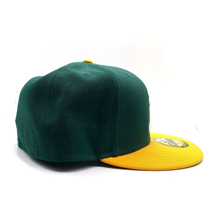 New Era ニューエラ 59FIFTY オークランド・アスレチックス ベースボールキャップ グリーン イエロー Size 7 5/8 (60.6cm) 福生店