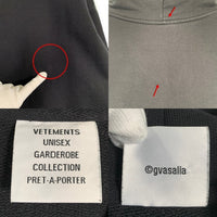 VETMENS ヴェトモン 19SS SECRET SOCIETY オーバーサイズ プルオーバー フーディー パーカー ブラック Size S 福生店