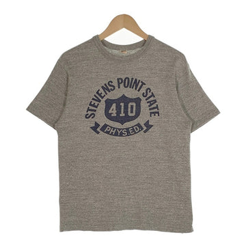 WAREHOUSE ウエアハウス STEVENS POINT STATE 染み込みプリント Tシャツ グレー Size M 福生店