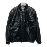 CERRUTI 1881 セルッティ ジップアップ レザージャケット ブラック Size 48 瑞穂店