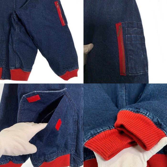 BLUE WAY ブルーウェイ ジップアップ デニムジャケット 赤リブ フライト インディゴ Size M 福生店
