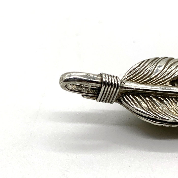 TADY&KING タディアンドキング 特大ハート 金縄ターコイズ SVフェザー 左向き ペンダントトップ シルバー Size Lサイズ (約64mm) 福生店