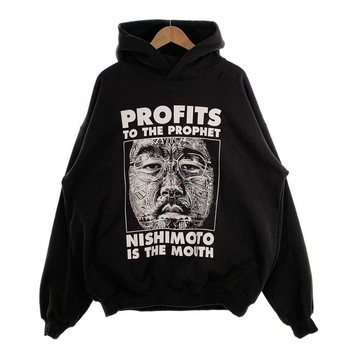 NISHIMOTO IS THE MOUTH ニシモトイズザマウス プリント プルオーバースウェットパーカー ブラック Size 2XL 福生店