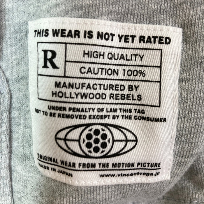 HOLLYWOOD REBELS ハリウッドレベルズ BAD MOTHER FUCKER プリント パーカー グレー sizeS 瑞穂店