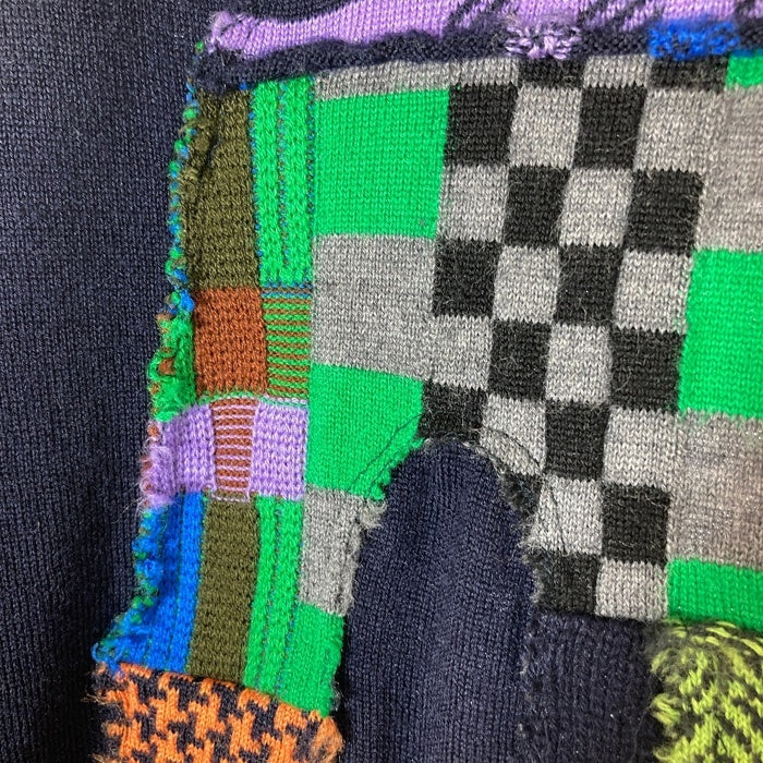 COMME des GARCONS SHIRT コムデギャルソンシャツ W27501 ウール パッチワーク セーター ネイビー sizeM 瑞穂店