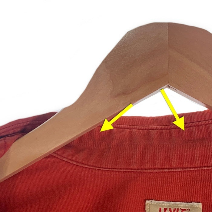 90's Levi's リーバイス 長袖 ロングスリーブ シャツ レッド USA製 Size L 福生店