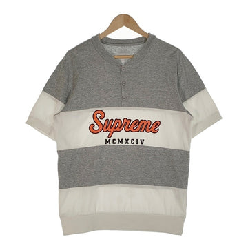 SUPREME シュプリーム 15SS Team Henley Tee チーム ヘンリーネックTシャツ グレー ホワイト Size M 福生店