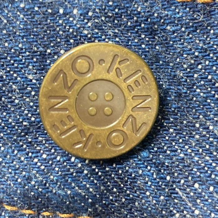 KENZO JEANS ケンゾー ジーンズ 北斎タグ メタルパッチ カーブポケット テーパード デニムパンツ インディゴ size82cm 瑞穂店