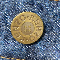 KENZO JEANS ケンゾー ジーンズ 北斎タグ メタルパッチ カーブポケット テーパード デニムパンツ インディゴ size82cm 瑞穂店