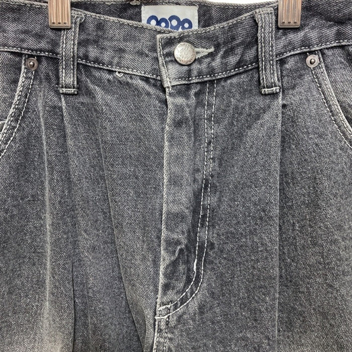 9090 ナインティナインティ ワイド デニムパンツ ブラック sizeL 瑞穂店