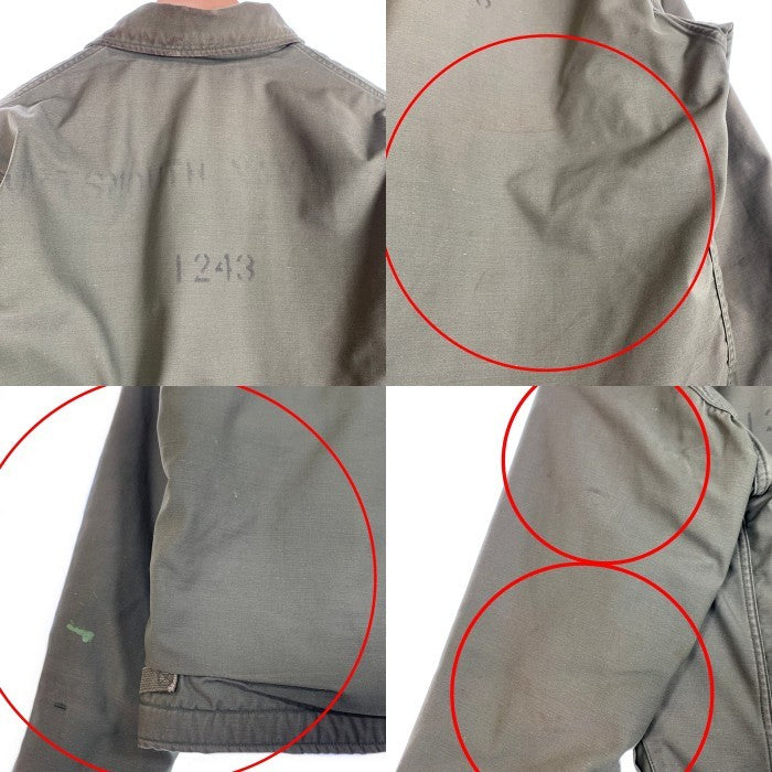 60's-80's U.S NAVY 米海軍 デッキジャケット ステンシル オリーブ Size L相当 福生店