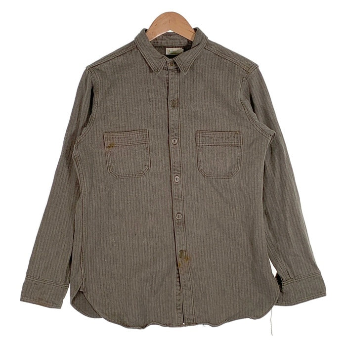 Heller's Cafe ヘラーズカフェ コットン ワークシャツ オリーブ Size 38 福生店