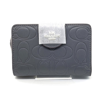 COACH コーチ CM241 ミディアム コーナー ジップ ウォレット・シグネチャー 二つ折り財布 グレー 福生店