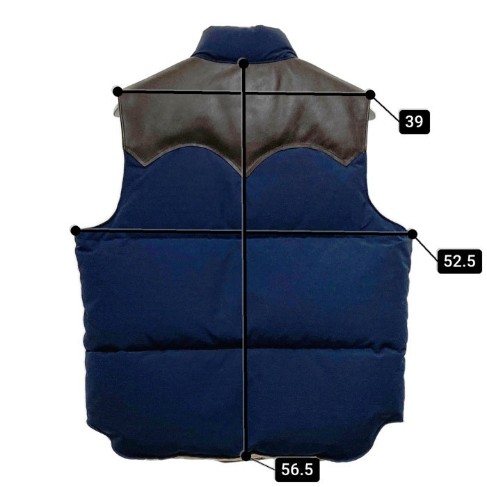 SUGAR CANE シュガーケーン レザーヨーク ダウンベスト ネイビー SC12340 Size S 瑞穂店