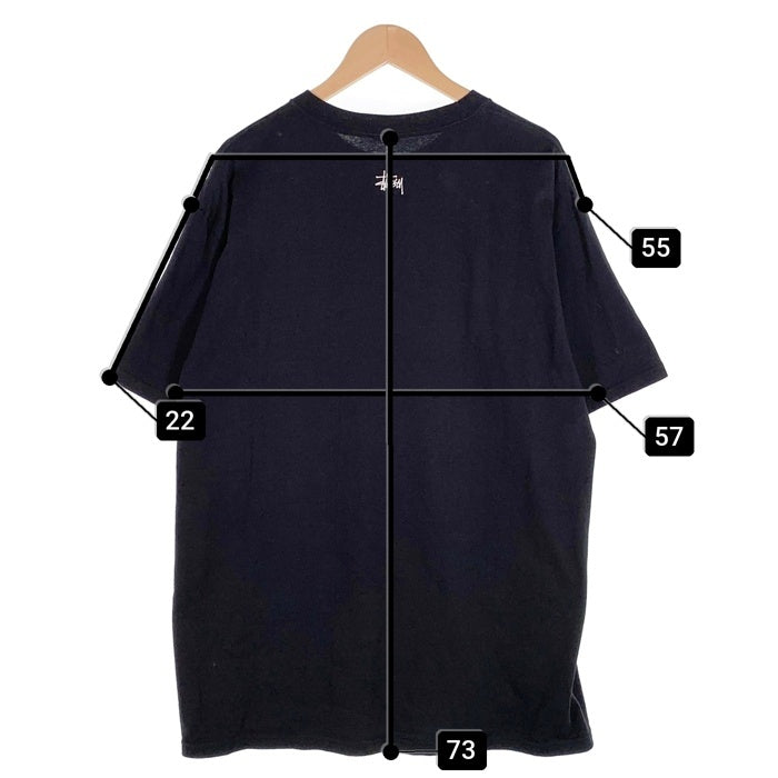 00`s STUSSY ステューシー スカルボーン ロゴプリント Tシャツ