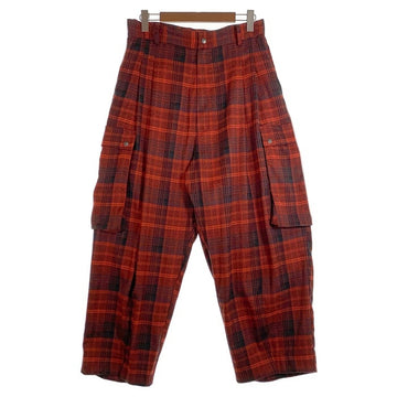 glamb グラム Check Baggy Cargo Pants チェックバギーカーゴパンツ レッド GB0324/P11 Size L 福生店