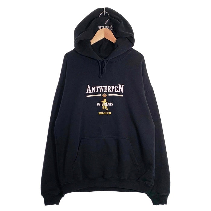 VETMENS ヴェトモン 19SS SECRET SOCIETY オーバーサイズ プルオーバー フーディー パーカー ブラック Size S 福生店